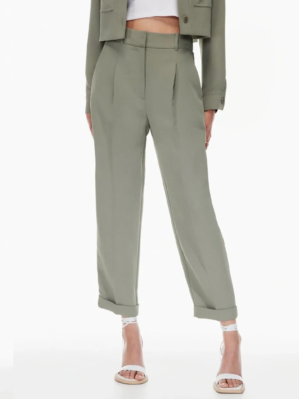 Aritzia Wilfred Dashwood Green Grey Pants - Picture 2 of 12